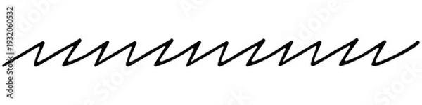 Obraz 落書き風のジグザグ線イラスト素材