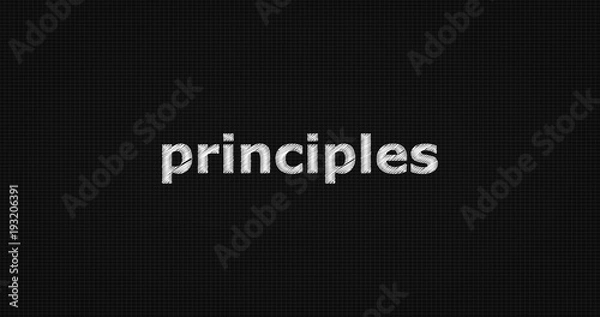 Fototapeta Principles word on grey background.