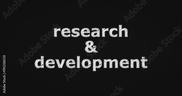 Fototapeta Research & development word on grey background.