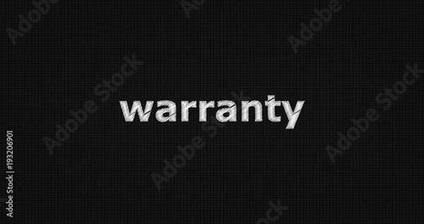 Fototapeta Warranty word on grey background.