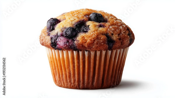 Obraz こんがりと焼き色が美しいブルーベリーが詰まった手作りのマフィン
