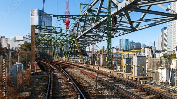 Obraz 鉄橋の新設工事