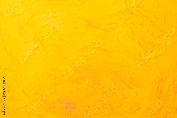 Obraz 黄色い絵の具でペイントされたキャンバスの背景テクスチャー