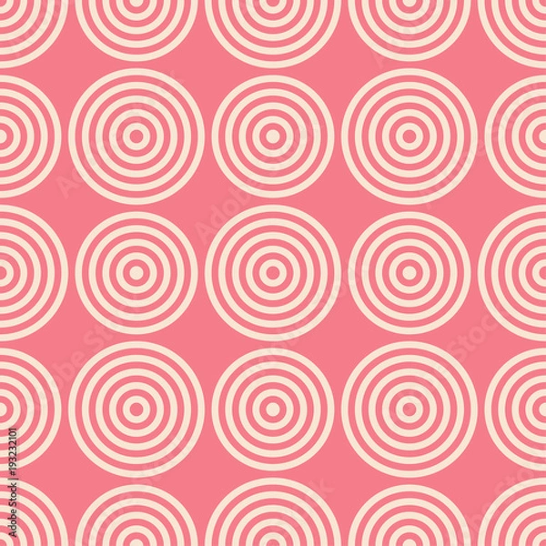 Obraz Geometric pink and beige abstract seamless pattern