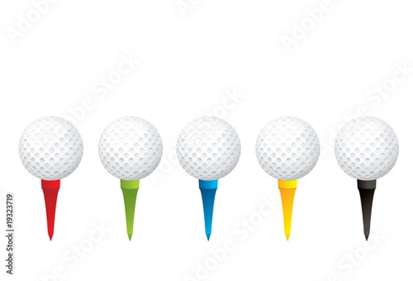 Obraz golf balls and tees