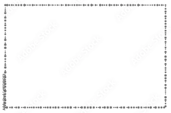 Obraz 雪の結晶で描いたフレーム