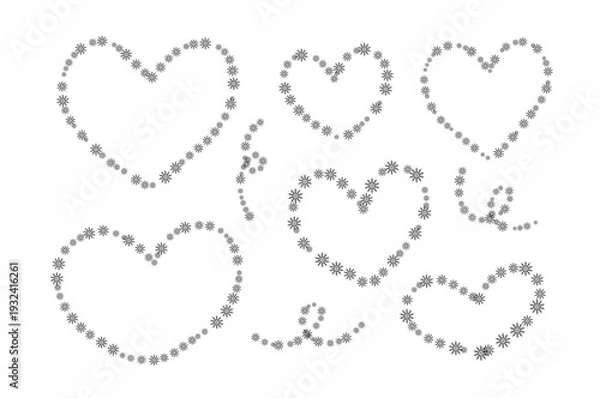 Obraz 雪の結晶で描いたフレーム