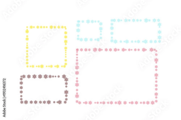 Obraz 雪の結晶で描いたフレーム