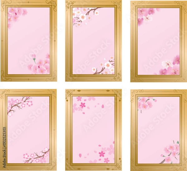 Obraz フレーム飾り枠　桜の花