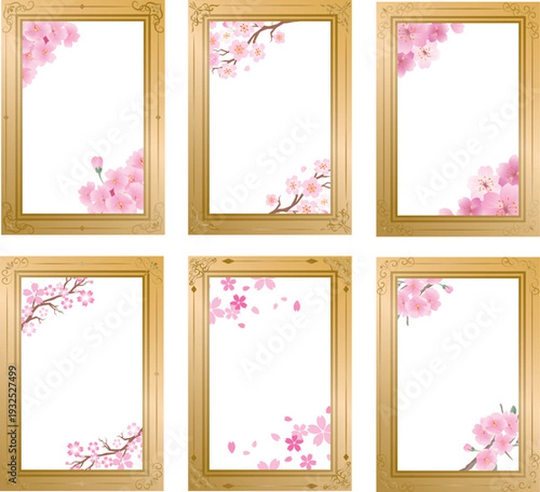 Obraz フレーム飾り枠　桜の花