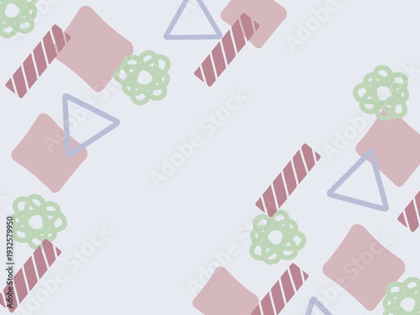 Obraz 色々な形が並ぶ抽象的な背景素材