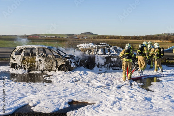 Obraz Brennende Autos