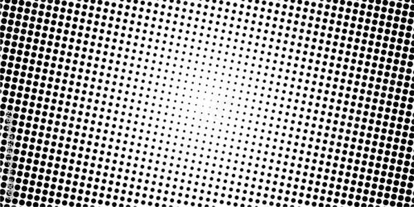 Obraz vector black dots spiral halftone metal grid fabric pattern textile structure polka dot background. halftone gradient dynamic pattern transparent