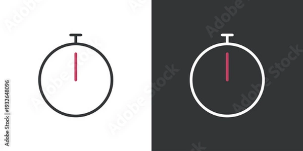 Obraz ストップウォッチアイコンの編集可能なベクターデザイン