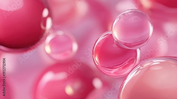 Obraz Abstract pink spheres