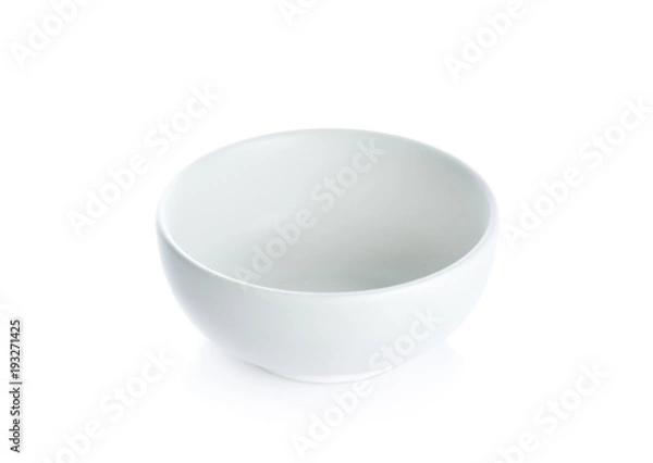 Obraz White bowl on white background