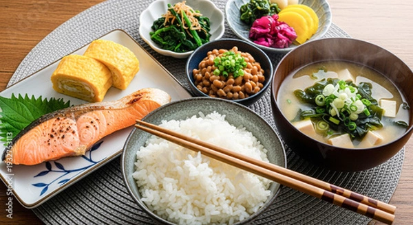 Obraz 理想的な和朝食
