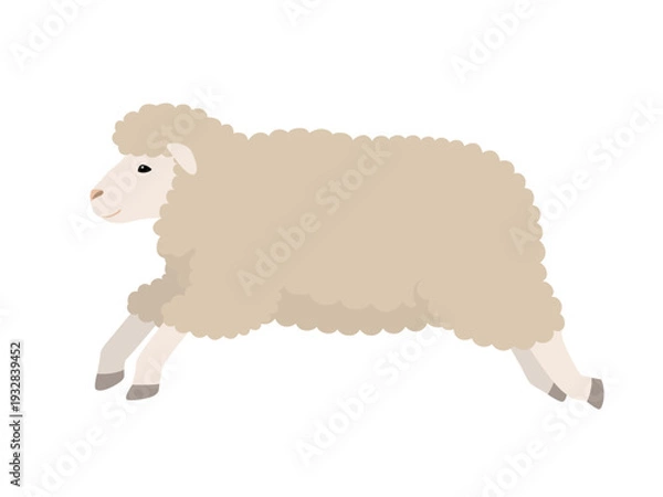 Obraz ジャンプする羊のベクターイラスト