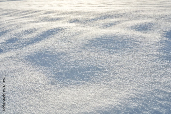 Fototapeta Snow at sunset background