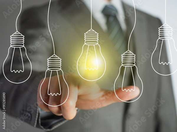 Fototapeta アイデアを生み出すビジネスマン