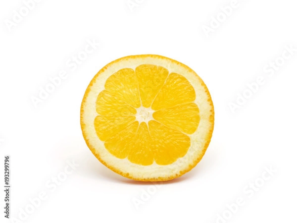 Obraz Orange slices on white background.