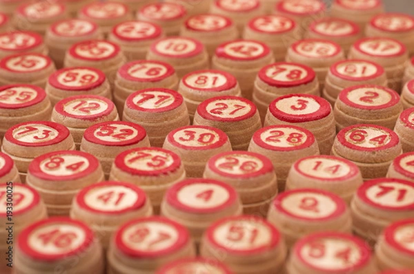 Obraz balls with bingo numbers. 