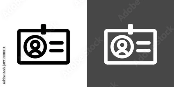 Obraz シンプルな身分証・社員証・学生証のアイコン