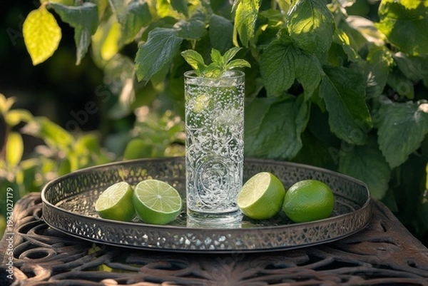 Fototapeta selective focus healthy hydration setup scene