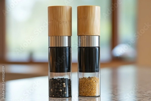 Fototapeta selective focus culinary seasoning tools setup