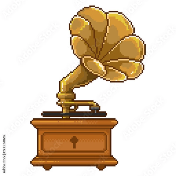 Obraz 蓄音機のドット絵