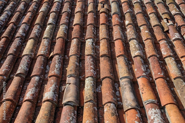 Fototapeta old clay tiles background