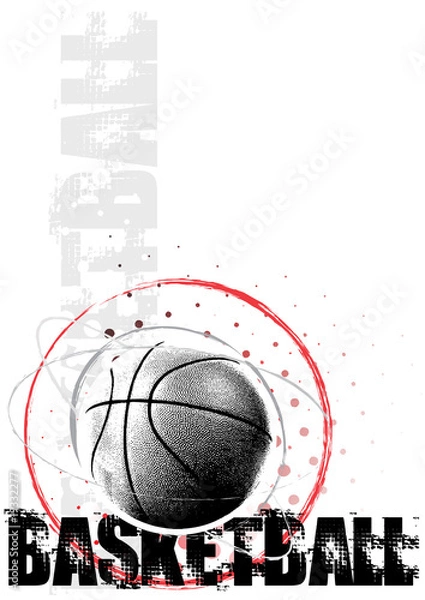 Obraz basketball circle poster background