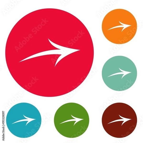 Fototapeta Arrow icons circle set vector isolated on white background