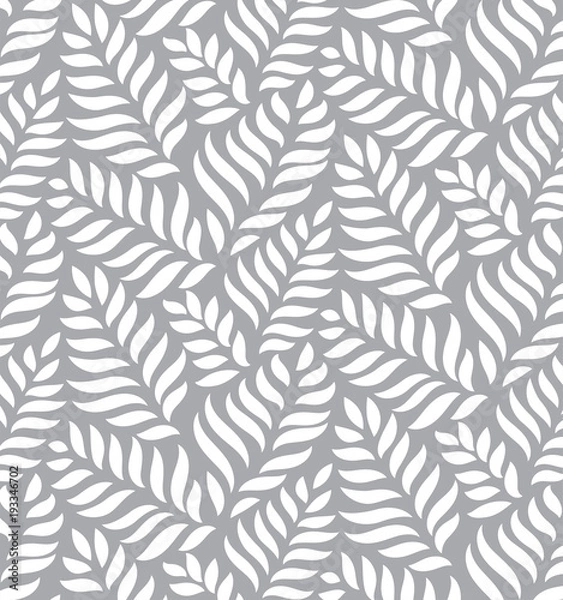 Fototapeta MODERN FLORAL SEAMLESS VECTOR PATTERN. DROP SHAPE NATURE BACKGROUND. LEAVES DECORATIVE TEXTURE.