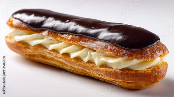 Obraz 香ばしく焼き上げた生地に滑らかなクリームを合わせた至福のショコラエクレア