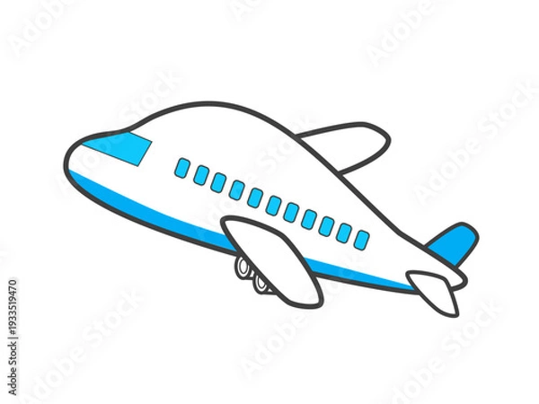 Obraz シンプルな飛行機のイラスト