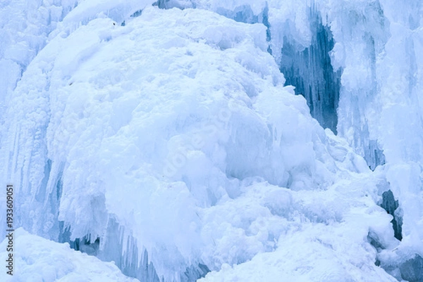 Obraz 長野県　善五郎の滝　雪