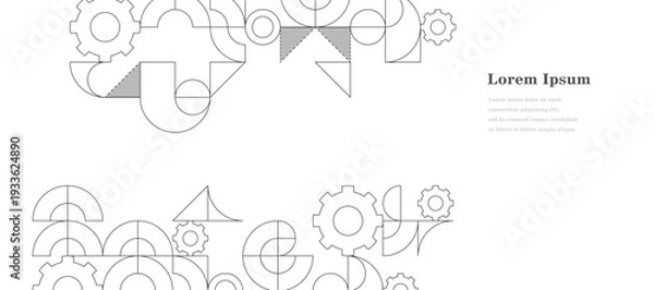 Obraz 幾何学 抽象 歯車 パターン テクノロジー 背景