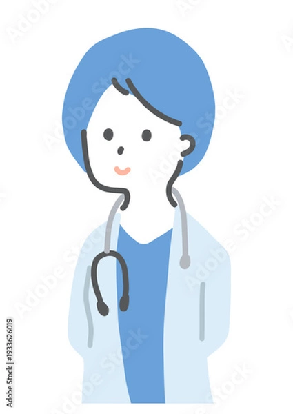 Obraz 医者　シンプルイラスト　ベクター