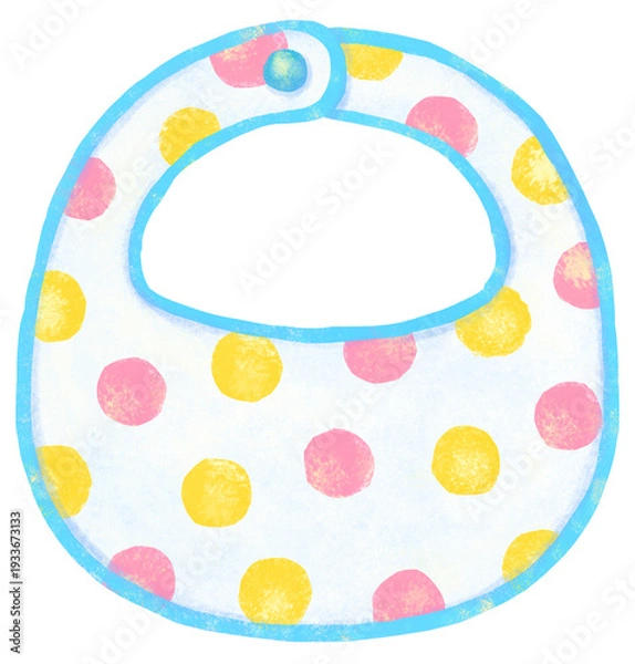 Obraz ドット柄のスタイのイラスト ベビーグッズ