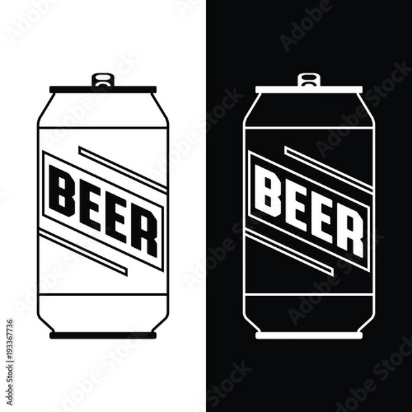 Fototapeta A simple beer can icon in vector format.