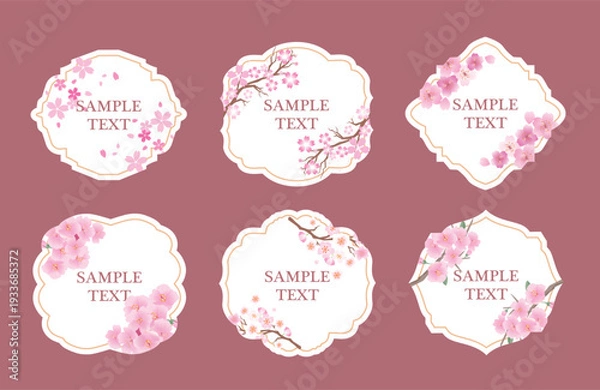 Obraz フレーム飾り枠　桜の花