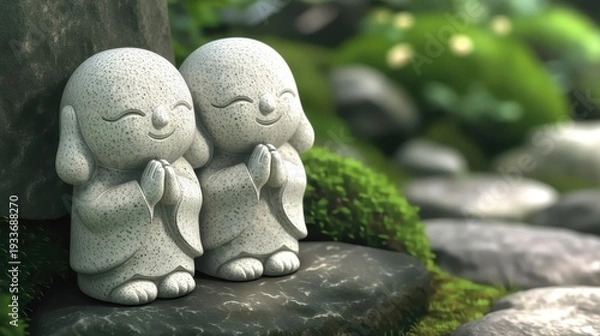 Obraz 手を合わせている像