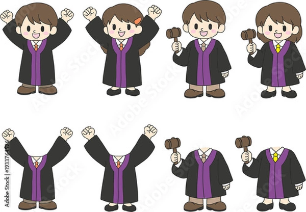 Obraz 판사_검사_법조인_어린이_합성