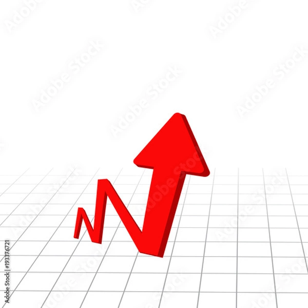 Fototapeta 矢印　ベクトル　右肩上がり　絶好調　ビジネス