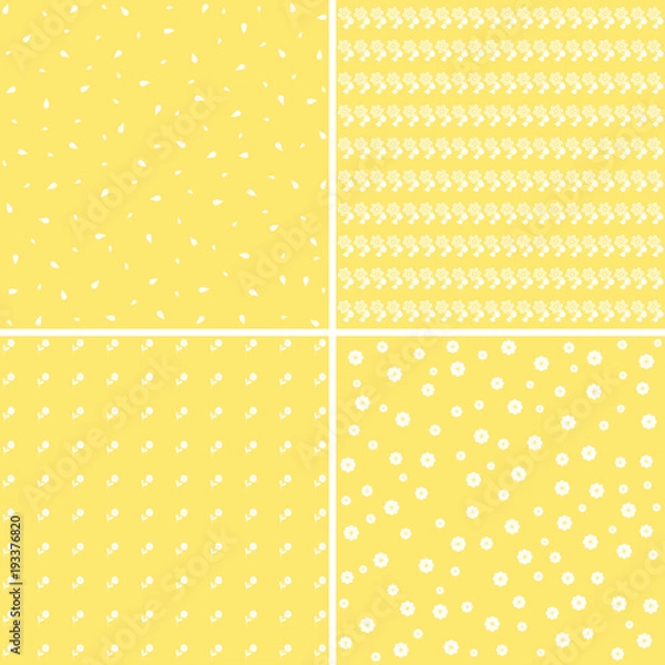 Fototapeta Set of floral patterns
