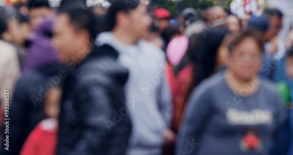 Fototapeta Blur view of lunar new year market