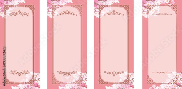 Obraz フレーム飾り枠　桜の花