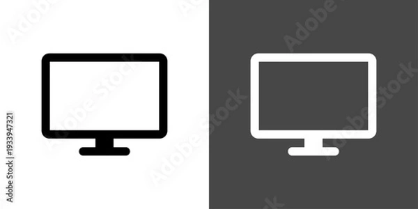 Obraz シンプルなデスクトップパソコンのアイコン