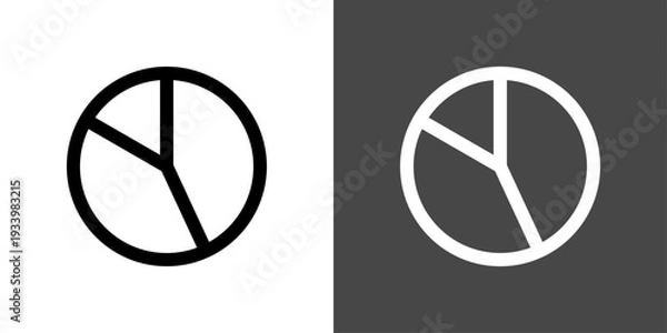 Obraz シンプルな円グラフのアイコン